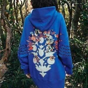 FP Movement by Free People Blue Floral Hoodie